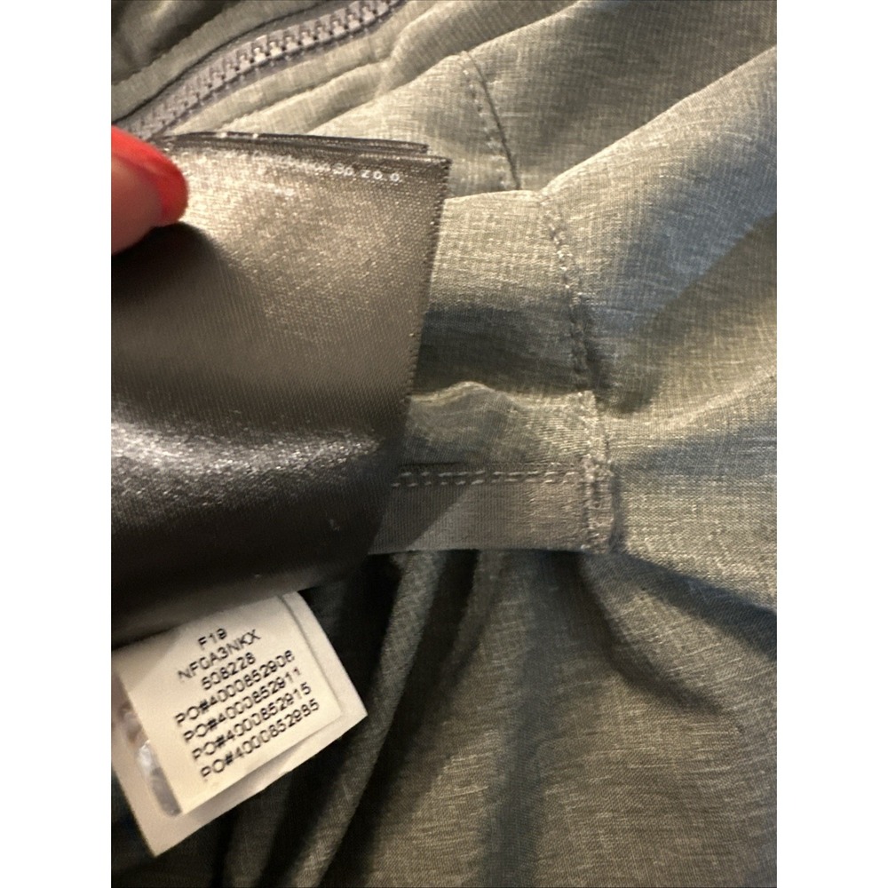 THE NORTH FACE REVERSIBLE PERRITO HOODED GIRLS JACKET Sz Medium 10/12 Grey/Blue - Picture 6 of 16